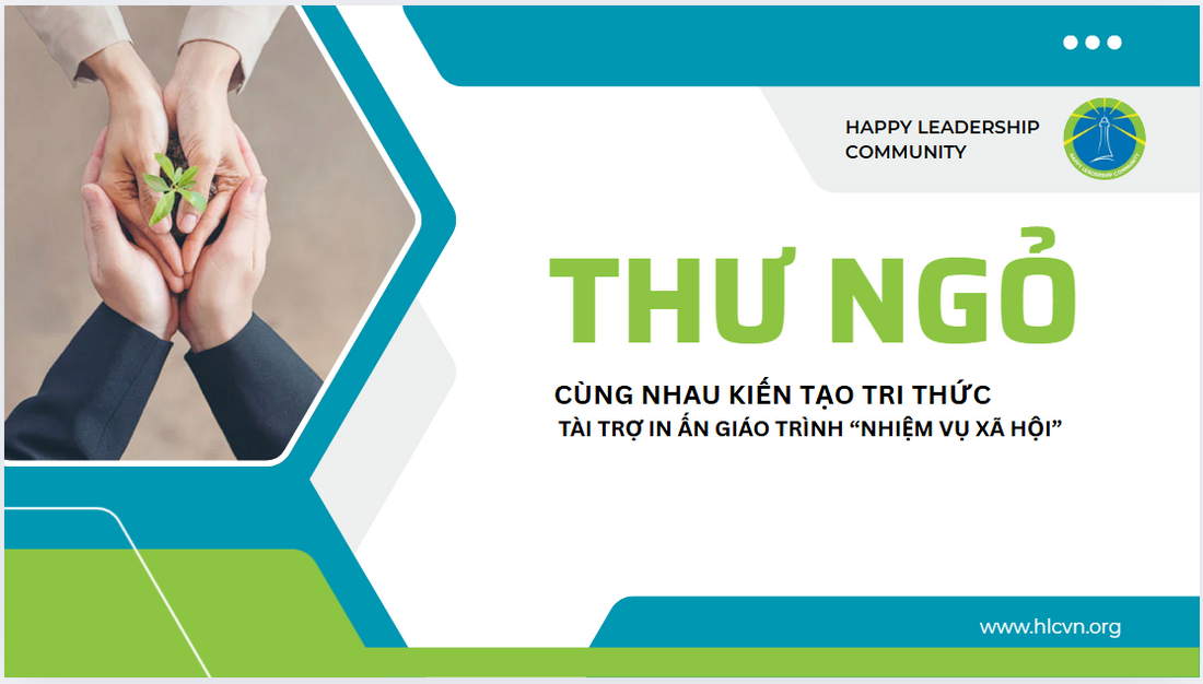 Thư ngỏ: Cùng nhau kiến tạo tri thức - tài trợ in ấn giáo trình "Nhiệm vụ Xã hội"